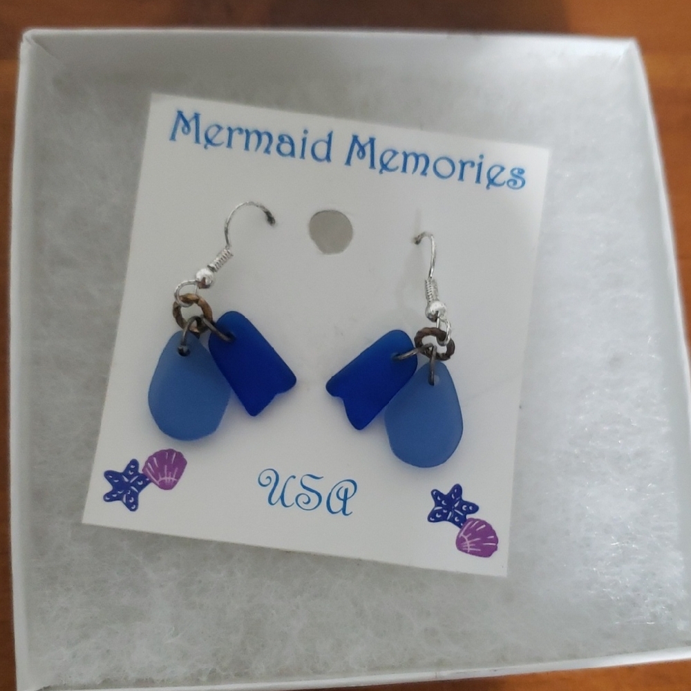 Mermaid Memories Blue Earrings